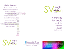 Single Vision Ministry brochure - Memorial Drive United Methodist