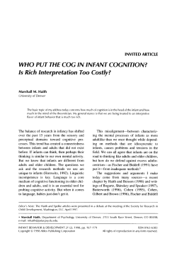 Who Put the Cog in Infant Cognition? Is Rich Interpretation Too