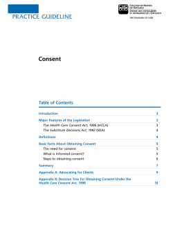 PRACTICE GUIDELINE Consent