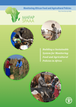 Monitoring African Food and Agricultural Policies