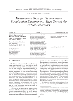 Measurement Tools for the Immersive Visualization