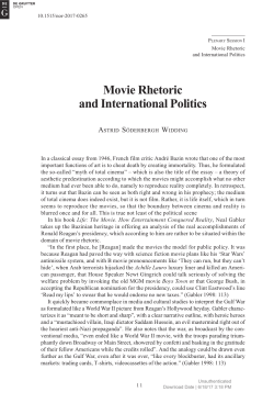 Movie Rhetoric and International Politics