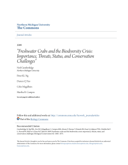 Freshwater Crabs and the Biodiversity Crisis