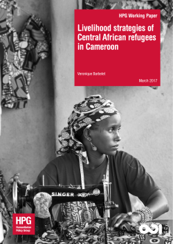 Livelihood strategies of Central African refugees in Cameroon