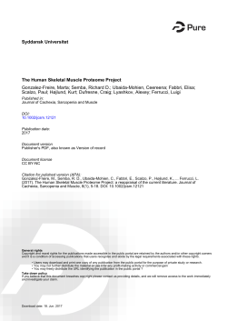 The Human Skeletal Muscle Proteome Project