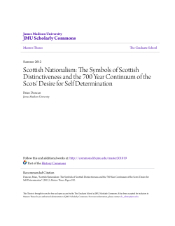 Scottish Nationalism - JMU Scholarly Commons