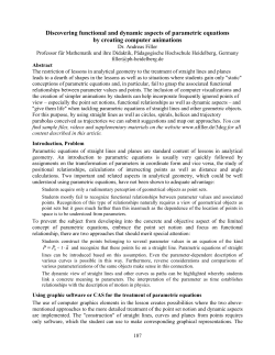 Discovering functional and dynamic aspects of parametric equations