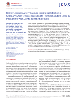 Role of Coronary Artery Calcium Scoring in Detection of Coronary