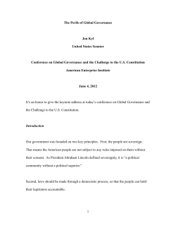 The Perils of Global Governance