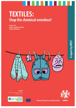 Textiles: Stop the chemical overdose!