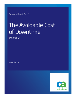 The Avoidable Cost of Downtime