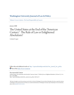 The United States at the End of the &ldquo;American Century&rdquo;: The Rule of