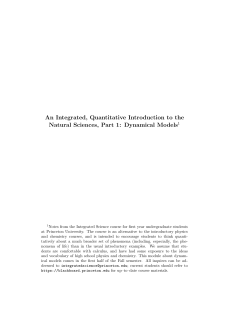 An Integrated, Quantitative Introduction to the Natural Sciences, Part