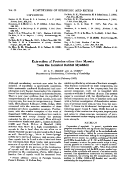 Extraction of Proteins other than Myosin from the Isolated Rabbit