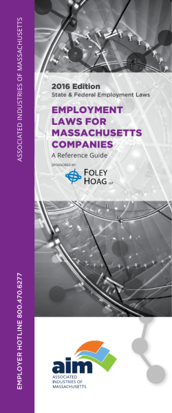 Employment Laws for Massachusetts Companies