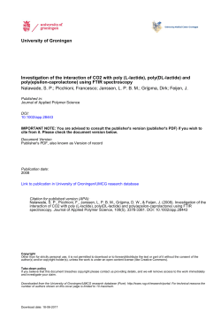 Investigation of the interaction of CO2 with poly (L