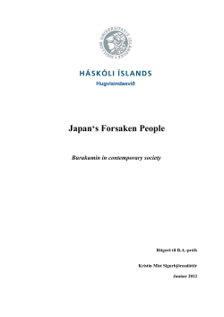 Japan`s Forsaken People Burakumin in contemporary