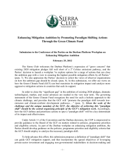 Enhancing Mitigation Ambition by Promoting Paradigm