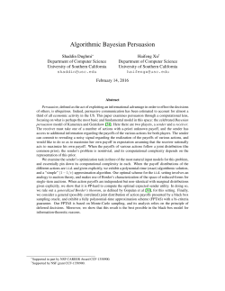 Algorithmic Bayesian Persuasion - bcf.usc.edu
