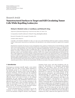 Nanostructured Surfaces to Target and Kill Circulating Tumor Cells