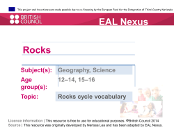Rock cycle words PDF - EAL Nexus