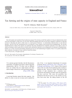Tax farming and the origins of state capacity in England and France