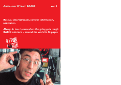 Audio over IP from BARIX vol. 3 Rescue, entertainment, control