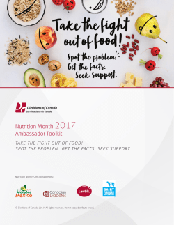 Nutrition Month 2017 Ambassador Toolkit