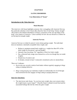 CHAPTER 8 EATING DISORDERS Case illustration of &ldquo;Susan