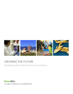 GrowBio report  - UNM Health Sciences Center