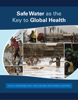 Safe Water As The Key To Global Health - UNU