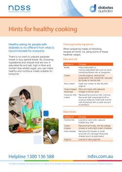 Hints for healthy cooking