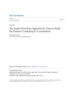 The South Won`t Rise Again but It`s Time to Study the Defunct