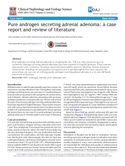 Pure androgen secreting adrenal adenoma