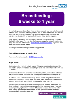 Breastfeeding: 6 weeks to 1 year