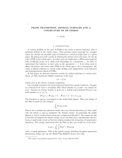 PHASE TRANSITIONS, MINIMAL SURFACES AND