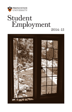 Student Employment - Princeton University