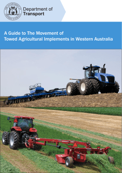 Guide to the Movement of Towed Agricultural Implements in Western