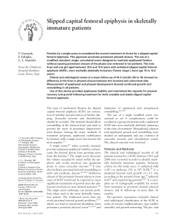 Slipped capital femoral epiphysis in skeletally immature patients