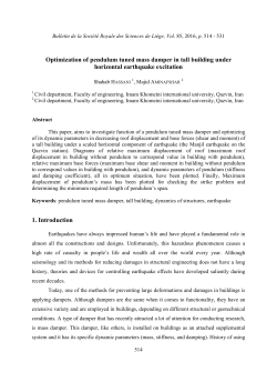 Optimization of pendulum tuned mass damper in tall