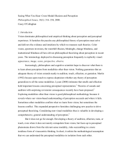 Seeing What You Hear: Cross-Modal Illusions and Perception