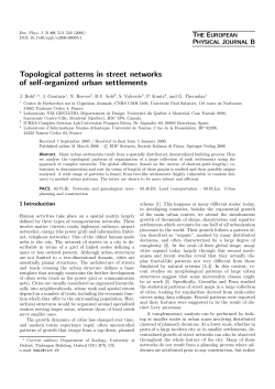 Topological patterns in street networks of self