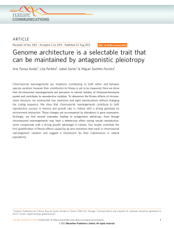 Genome architecture is a selectable trait that can be