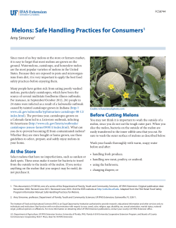 Melons: Safe Handling Practices for Consumers1 - EDIS