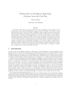 Politicization of Intelligence Reporting: Evidence from the Cold War