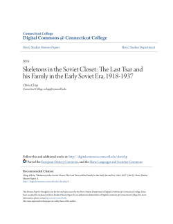 Skeletons in the Soviet Closet: The Last Tsar and his Family in the