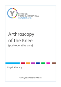 Arthroscopy of the Knee - Yeovil District Hospital