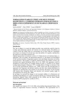 normalized stability index and mean weight diameter in a combined