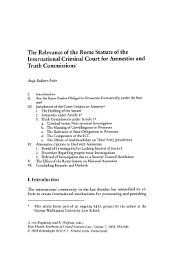 The Relevance of the Rome Statute of the International Criminal