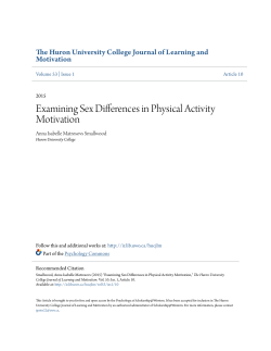 Examining Sex Differences in Physical Activity Motivation
